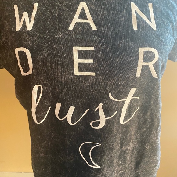 WanderLust Black Acid Wash Tee - Picture 4 of 6